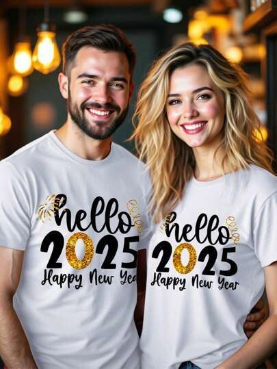 2025 Essence 2025 New Year Casual Χαλαρή Γραμμή Year of the Snake με Στρογγυλή Λαιμόκοψη