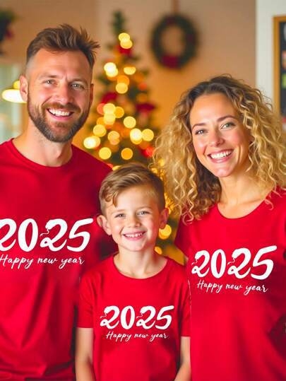 2025 Essence 2025 New Year Casual Χαλαρή Γραμμή Year of the Snake με Στρογγυλή Λαιμόκοψη