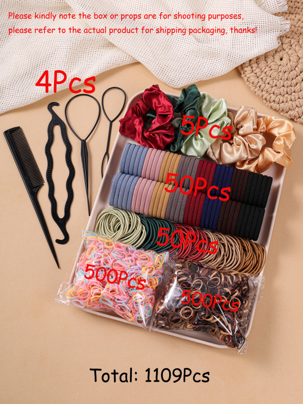 1109 dalių plaukų juostos, plaukų virvės, šukų derinys, plaukų įrankis, vasariškas gaivus ir šaunus plaukų aksesuaras, galvos apdangalas