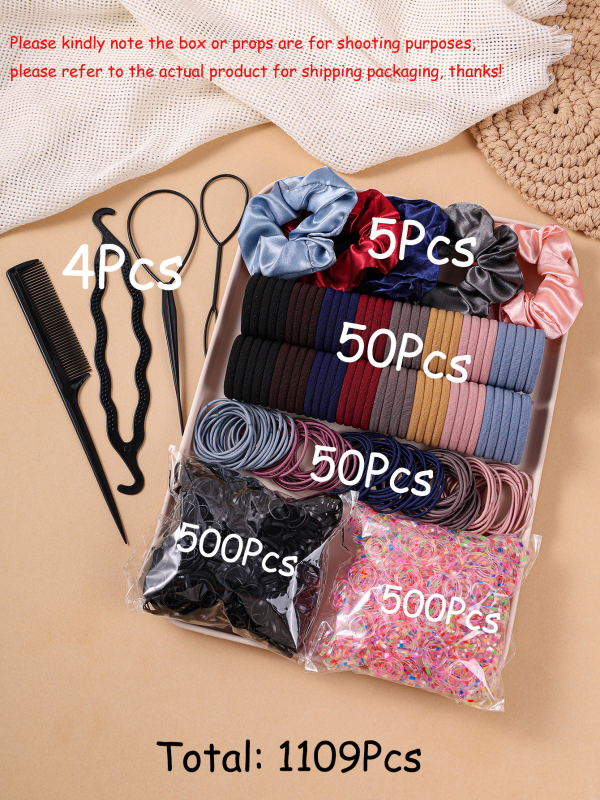 1109 dalių plaukų juostos, plaukų virvės, šukų derinys, plaukų įrankis, vasariškas gaivus ir šaunus plaukų aksesuaras, galvos apdangalas