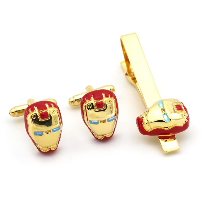 Herojaus serijos Supermeno Žmogaus-voro sąsagos, kaklaraiščio segtukas, kostiumas, prancūziški papuošalai, didmeninė prekyba storu padengimu