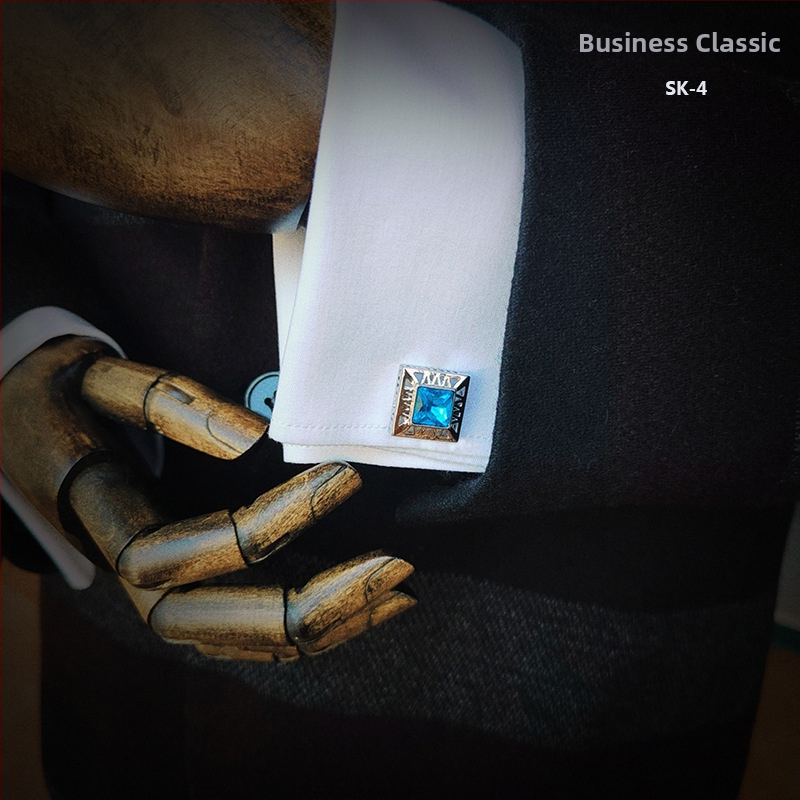 Мъжки френски копчета за ръкавели, подаръчен комплект за риза, аксесоари за костюми, копчета за риза, официални бизнес, универсални копчета за ръкавели с форма на сълза