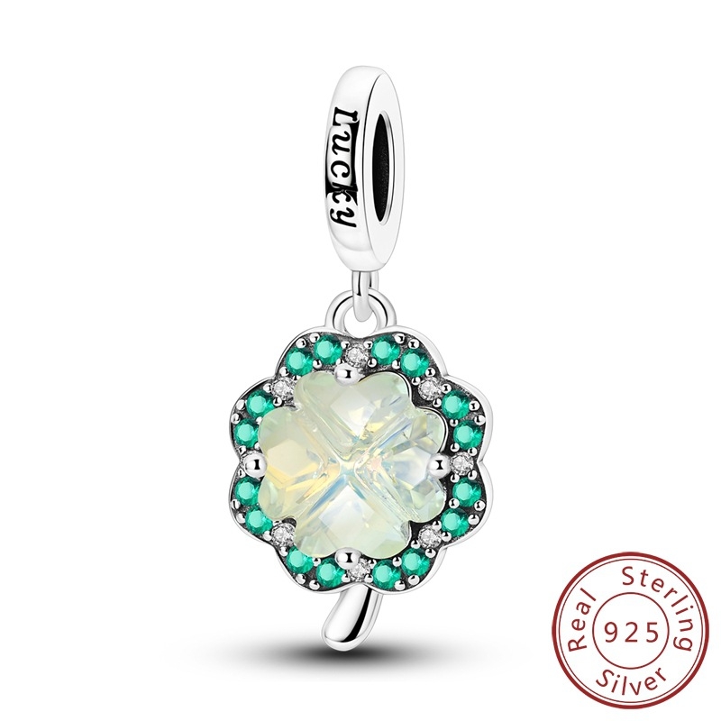 925 hõbedast ripats, neljaleheline ristik, elupuu, koolibri-liilia, orhidee helmed, tähekujuline õe ripats, isetegemise aksessuaarid