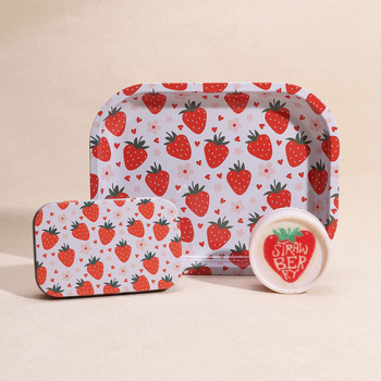 3 daļu smēķēšanas komplekts 18*14 cigarešu paplāte bioloģiski noārdāma 55 dzirnaviņu skārda kastes kombinācija