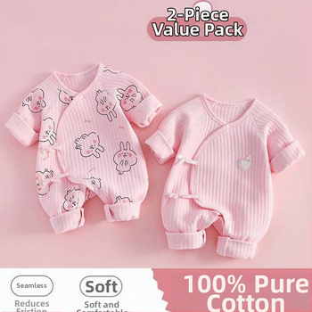 Дрехи за новородено бебе от чист памук, есенни и зимни ватирани пролетни и есенни гащеризони, топъл гащеризон за новородено малко дете