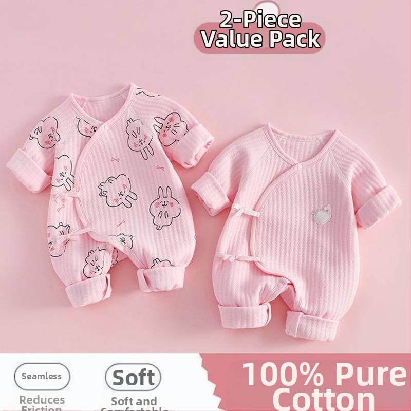 Дрехи за новородено бебе от чист памук, есенни и зимни ватирани пролетни и есенни гащеризони, топъл гащеризон за новородено малко дете