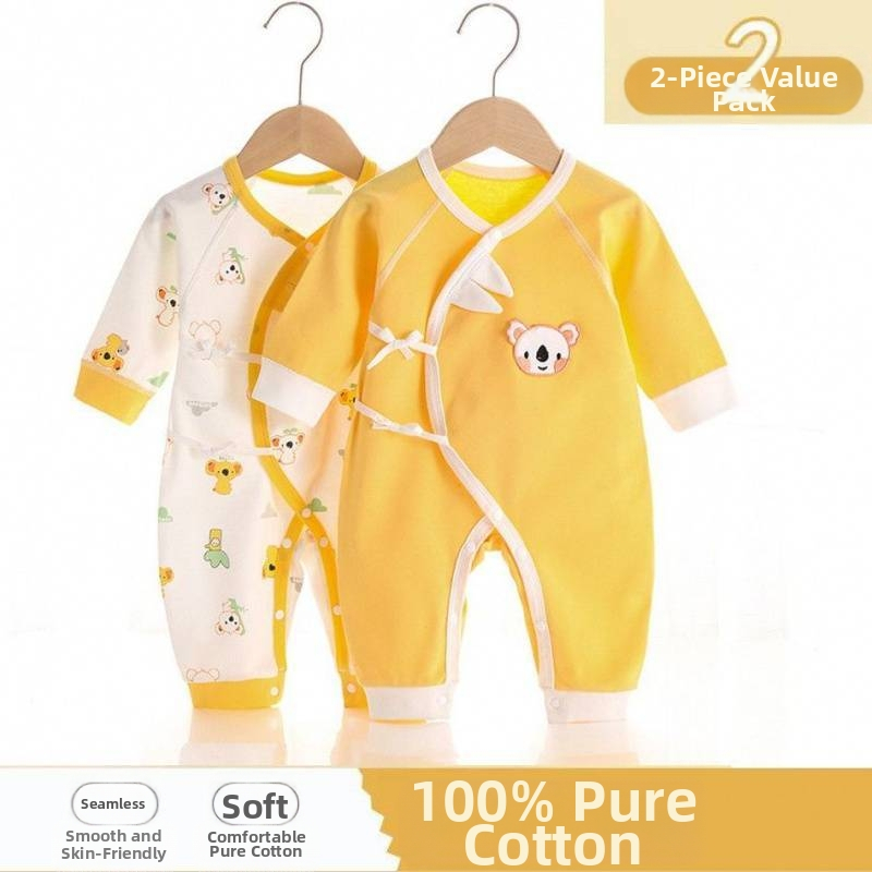 Дрехи за новородено бебе от чист памук, есенни и зимни ватирани пролетни и есенни гащеризони, топъл гащеризон за новородено малко дете