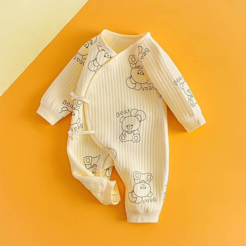 Дрехи за новородено бебе от чист памук, есенни и зимни ватирани пролетни и есенни гащеризони, топъл гащеризон за новородено малко дете
