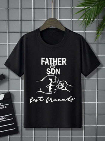 DZ Transfrontaliere Europeni și Americani Băieți Tricou cu mânecă scurtă Litere de imprimare de vară Nou Casual Gât rotund Copii Îmbrăcăminte moale și confortabil Top