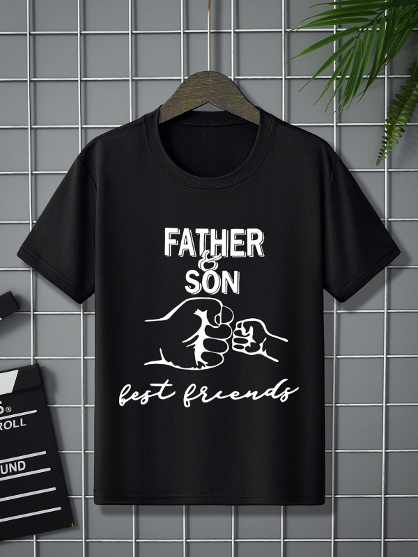 DZ Transfrontaliere Europeni și Americani Băieți Tricou cu mânecă scurtă Litere de imprimare de vară Nou Casual Gât rotund Copii Îmbrăcăminte moale și confortabil Top