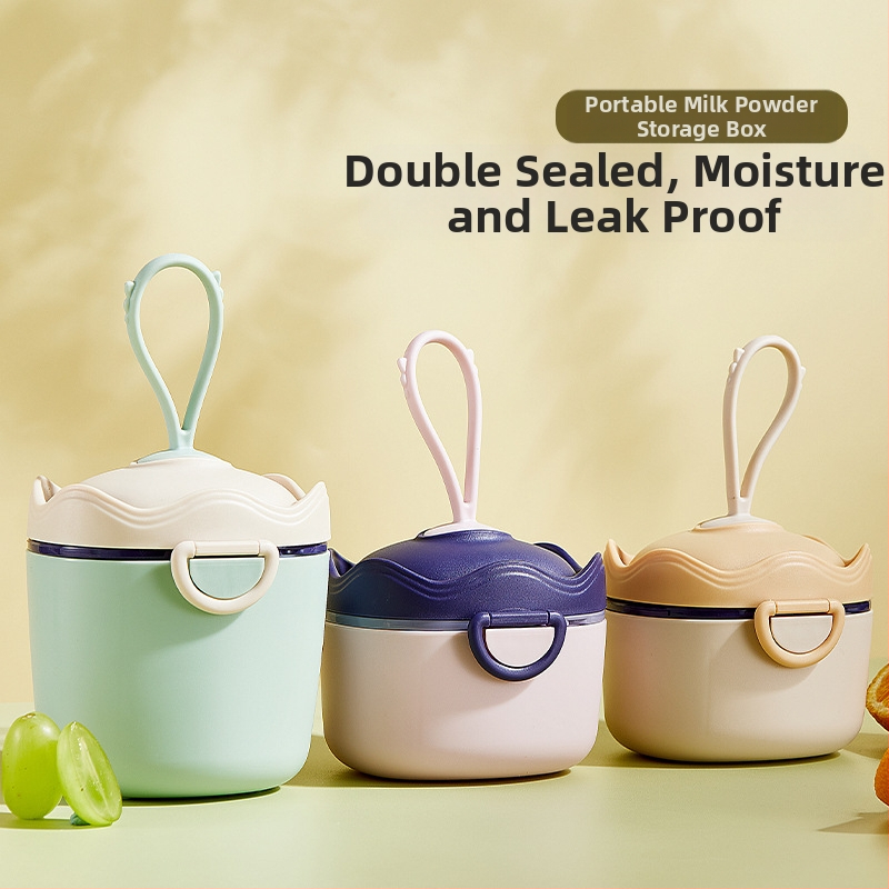 Кутия за бебешко мляко на прах, преносима, изходяща, запечатана, влагоустойчива, подопаковъчна кутия, допълнителна кутия за храна, оризови закуски, буркан с голям капацитет за съхранение