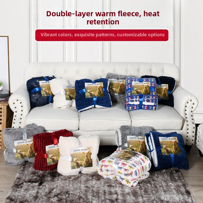 Piiriülene uus paksendatud flanellist lambanahast komposiittopelttekk vabaajatekk kinketekk mitmeaastane täpp