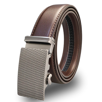 3,5 cm széles, egyszerű marhabőr férfi öv, divatos, új, automata csatos férfi nadrág, gyári övvel