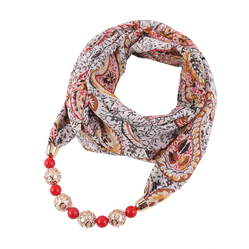 2022. aasta Euroopa ja Ameerika šifoonist salli kevad- ja suvekaelakee etnilises stiilis naiste helmestega ripatssall, päikesekaitsesall LAZADA