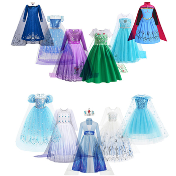 Замръзналата Айша, пола на принцеса, рокля на Айша за момичета, детска пола на Айша, коса от поколение