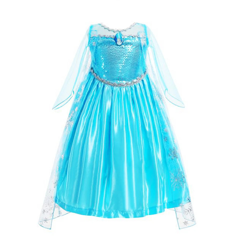 Замръзналата Айша, пола на принцеса, рокля на Айша за момичета, детска пола на Айша, коса от поколение