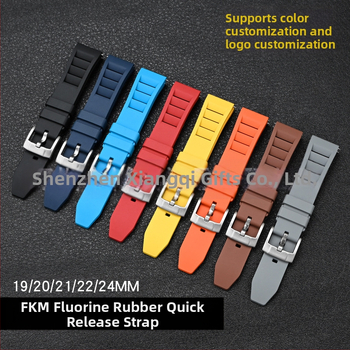 Explosions universāla ātras atbrīvošanas fluorgumijas siksniņa Huawei Apple Watch siksniņai FKM siksniņa 19/20/21/24mm