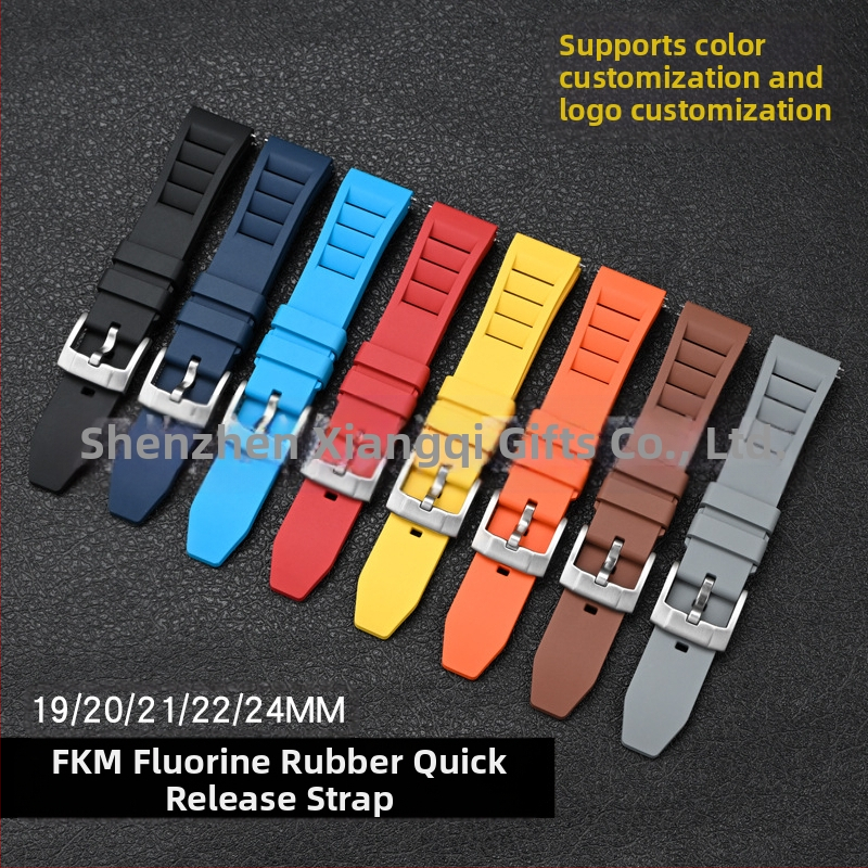 Универсална каишка Explosions с бързо освобождаване, от флуорокаучук, за Huawei, Apple Watch, FKM, 19/20/21/24 мм