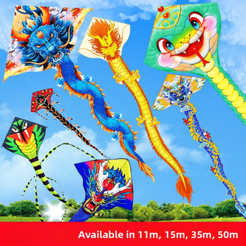 Jauns simtkājis Jinwei Tianlong 11 metri 15 metri 30 metri 50 metri zaļa čūska gara aste liels pūķis vairumtirdzniecība labi mušu ražotāji