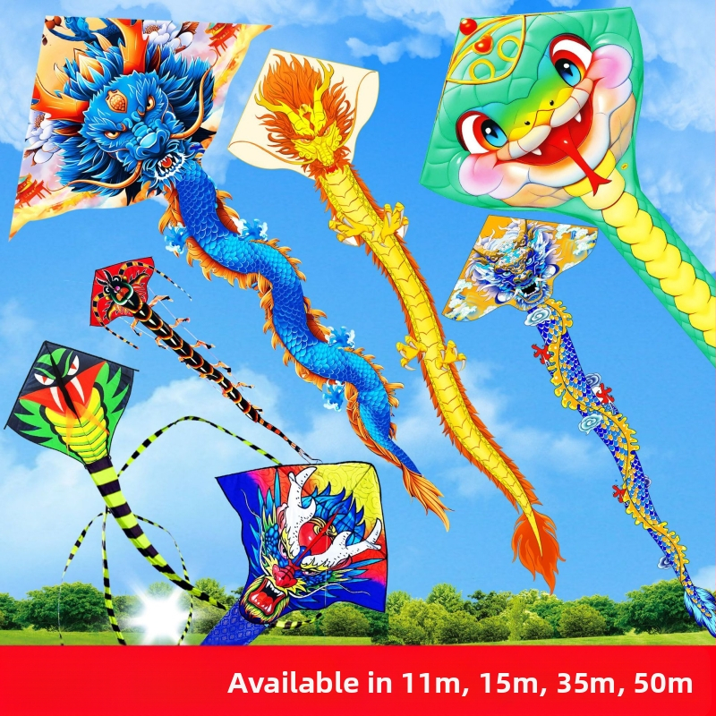 Jauns simtkājis Jinwei Tianlong 11 metri 15 metri 30 metri 50 metri zaļa čūska gara aste liels pūķis vairumtirdzniecība labi mušu ražotāji