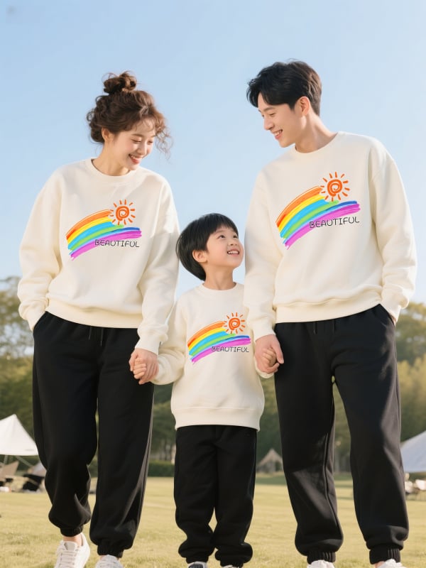 Haine de grădiniță pentru activități pentru părinți și copii, toamnă și iarnă, sport școlar, elev, casual, top, haine pentru părinți și copii, pulover nou