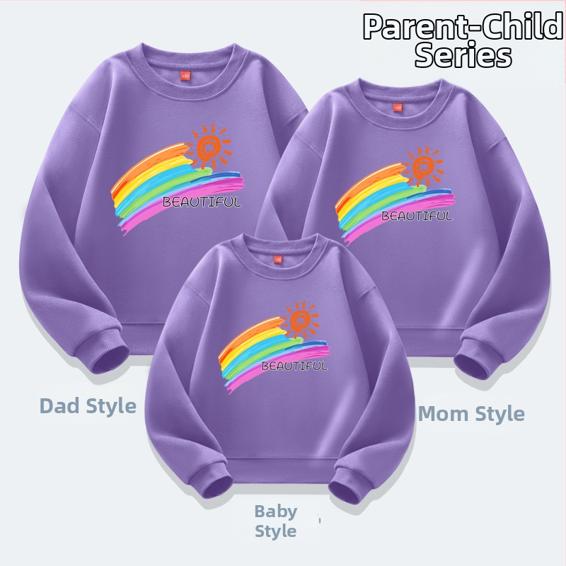 Lasteaia lapsevanema ja lapse tegevuste klassi riided sügis ja talv kooli sport õpilase vabaaja pluus lapsevanema ja lapse riided uus kampsun