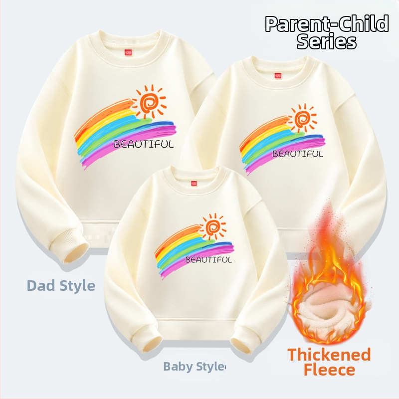 Lasteaia lapsevanema ja lapse tegevuste klassi riided sügis ja talv kooli sport õpilase vabaaja pluus lapsevanema ja lapse riided uus kampsun