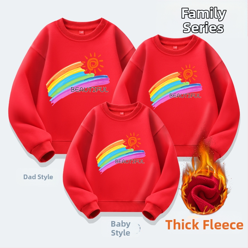 Lasteaia lapsevanema ja lapse tegevuste klassi riided sügis ja talv kooli sport õpilase vabaaja pluus lapsevanema ja lapse riided uus kampsun