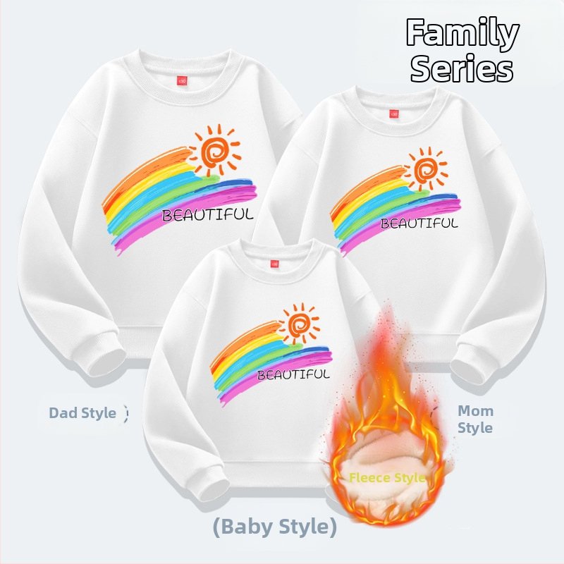 Lasteaia lapsevanema ja lapse tegevuste klassi riided sügis ja talv kooli sport õpilase vabaaja pluus lapsevanema ja lapse riided uus kampsun