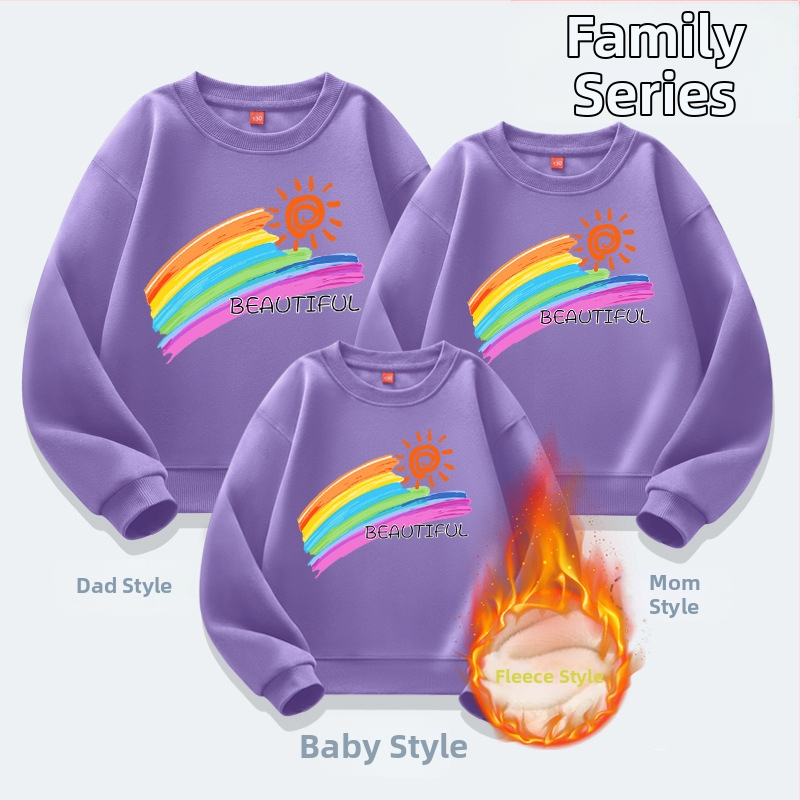 Lasteaia lapsevanema ja lapse tegevuste klassi riided sügis ja talv kooli sport õpilase vabaaja pluus lapsevanema ja lapse riided uus kampsun