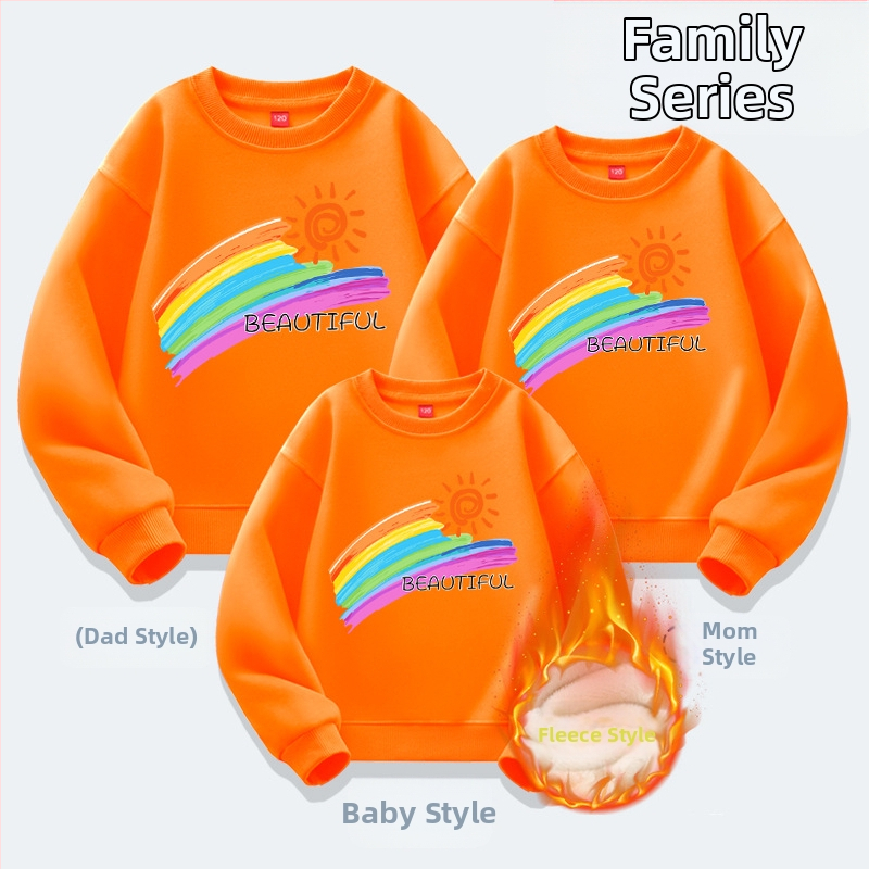 Lasteaia lapsevanema ja lapse tegevuste klassi riided sügis ja talv kooli sport õpilase vabaaja pluus lapsevanema ja lapse riided uus kampsun