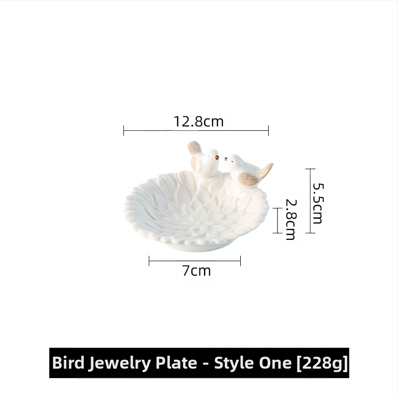 Papuošalų lėkštė, kūrybinga, aukštos klasės, paukštis, miela muilo lėkštė, dietinė sūpuoklinė lėkštė, keraminė laikymo lentynėlė, papuošalų laikymo šviesa, prabangi „Dim Sum“