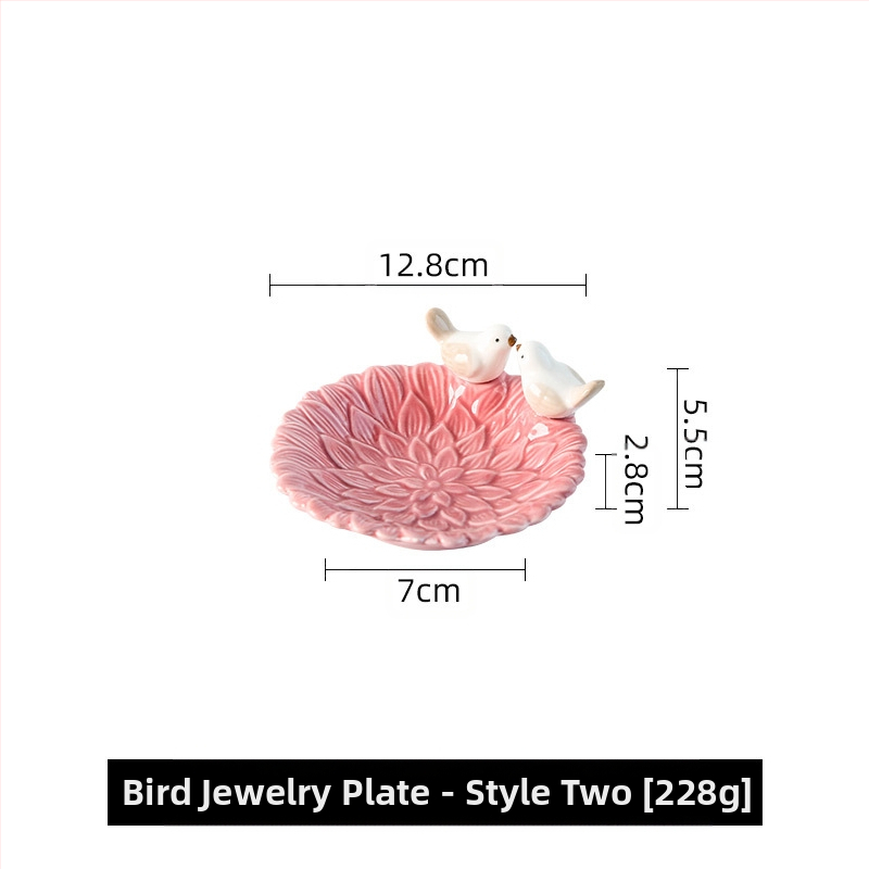 Papuošalų lėkštė, kūrybinga, aukštos klasės, paukštis, miela muilo lėkštė, dietinė sūpuoklinė lėkštė, keraminė laikymo lentynėlė, papuošalų laikymo šviesa, prabangi „Dim Sum“