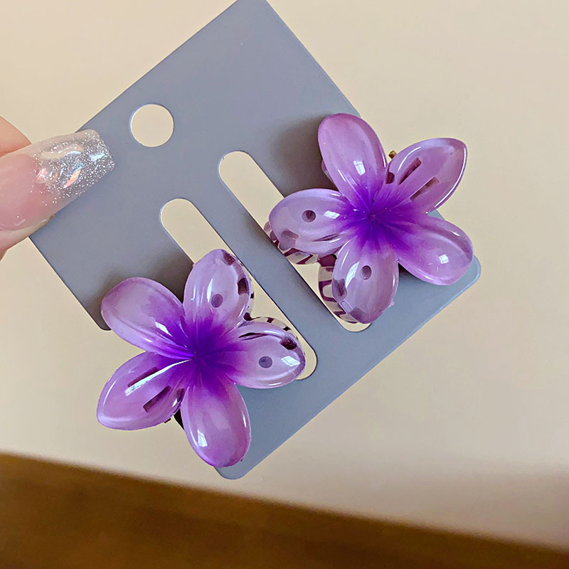 Супер фея органза цвете перла фиба за коса щипка сладка мода задна глава акула щипка ниша артистични аксесоари за коса