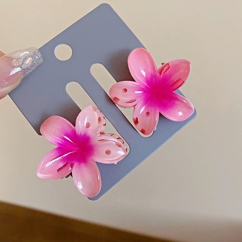 Супер фея органза цвете перла фиба за коса щипка сладка мода задна глава акула щипка ниша артистични аксесоари за коса