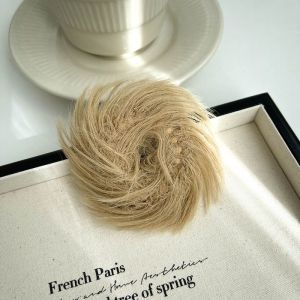 „Satin Sense“ storosios žarnos plaukų kilpos elegantiška virvelė moterims, paprasta apvali galva, universali, aukštos klasės, lengva, prabangi, balta.