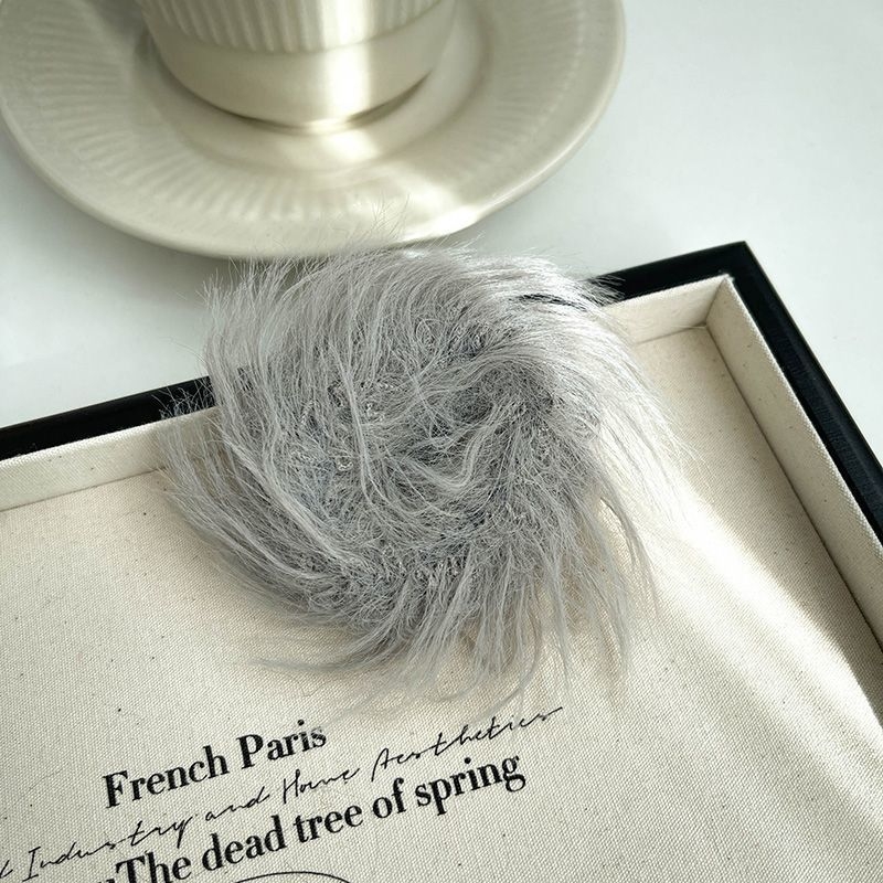 „Satin Sense“ storosios žarnos plaukų kilpos elegantiška virvelė moterims, paprasta apvali galva, universali, aukštos klasės, lengva, prabangi, balta.