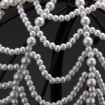 Νέο 2023 Κορδέλα Κεφαλής με Πλέγμα από Μαργαριτάρι