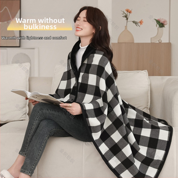 Daugiafunkcinė dvisluoksnė stora vilnonė skara-antklodė, laisvalaikio biuro antklodė, moteriška šilta skara-antklodė su sagtimi