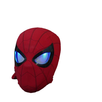 ✅ Η ίδια κουκούλα Spider-Man του Douyin με κινητά μάτια, χειροκίνητη ηλεκτρική μάσκα που αναβοσβήνει, κεφαλή αποστολής ήρωα