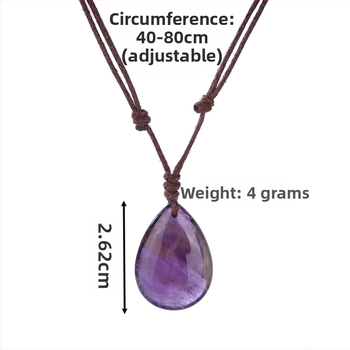 Piiriülene käsitsi kootud looduskivist kaelakee ripats ehtekivist kristall retro tilgakujuline Joker tehase hulgimüük