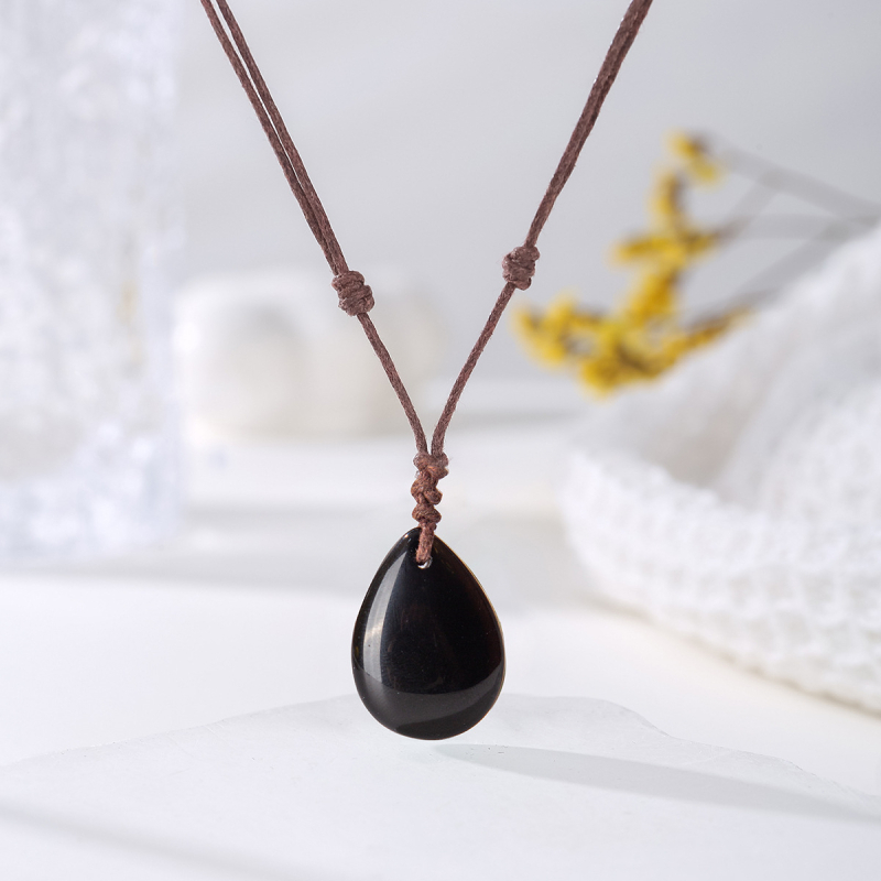 Piiriülene käsitsi kootud looduskivist kaelakee ripats ehtekivist kristall retro tilgakujuline Joker tehase hulgimüük