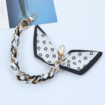 Μεταλλική αγκράφα αλυσίδα κινητού τηλεφώνου κορδόνι κινητού τηλεφώνου κοντή θήκη κινητού τηλεφώνου αλυσίδα κρεμαστή αλυσίδα μεταξωτό μαντήλι χειροποίητη τσάντα διακόσμηση