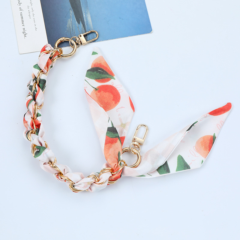 Metalna kopča za mobilni telefon, lanac za mobilni telefon, vrpca za zglob, kratki lanac za futrolu za mobilni telefon, viseći lanac, svileni šal, ručno tkana torba, ukras