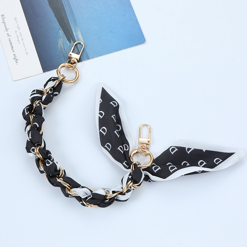 Metalna kopča za mobilni telefon, lanac za mobilni telefon, vrpca za zglob, kratki lanac za futrolu za mobilni telefon, viseći lanac, svileni šal, ručno tkana torba, ukras
