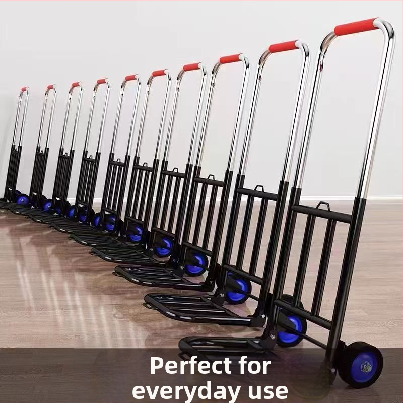 Немска качествена малка сгъваема количка за кола, ремарке за пазаруване, количка за пазаруване, лека преносима количка за багаж