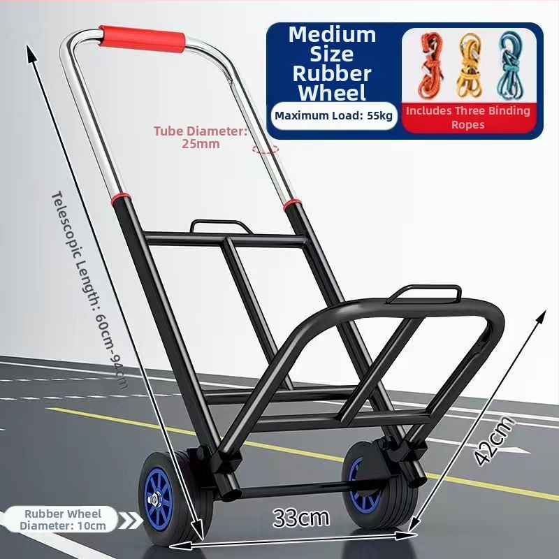 Saksa kvaliteediga väike käru kokkupandav auto kodukäitlus haagise ostlemine ostukäru kerge kaasaskantav pagas