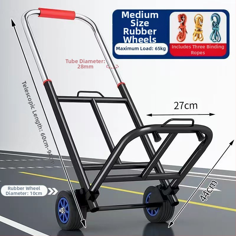 Saksa kvaliteediga väike käru kokkupandav auto kodukäitlus haagise ostlemine ostukäru kerge kaasaskantav pagas