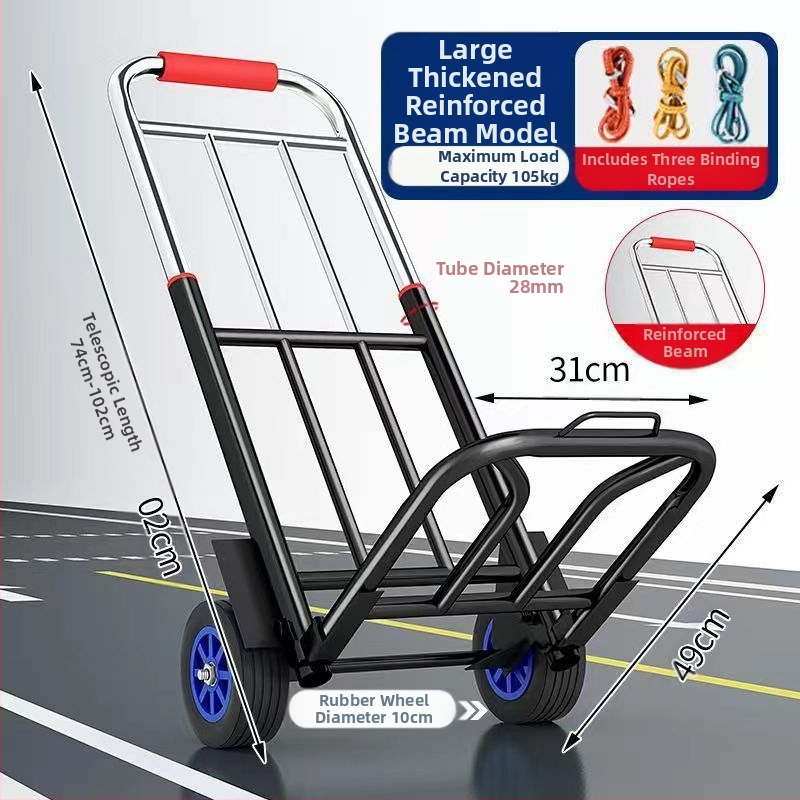 Saksa kvaliteediga väike käru kokkupandav auto kodukäitlus haagise ostlemine ostukäru kerge kaasaskantav pagas