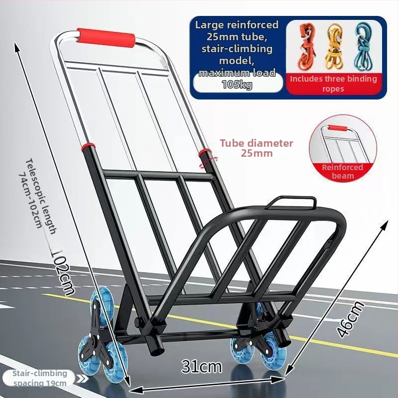 Saksa kvaliteediga väike käru kokkupandav auto kodukäitlus haagise ostlemine ostukäru kerge kaasaskantav pagas